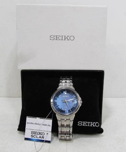 lot 112 image: Like-New Working SEIKO Analog Quartz Solar Mens Watch