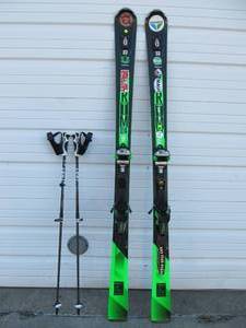 lot 134 image: Volkl RTM 84-177 Snow Skis w Leki Peak Poles