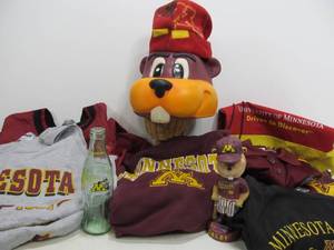lot 211 image: Large Group of MN GOPHERS Gear etc
