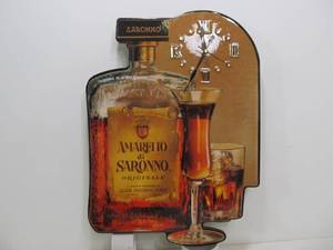 lot 270 image: Vintage Early 80s AMARETTO Advertising Clock Sign