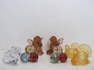 lot 286 image: 4 Sets of Glass Candle Holders