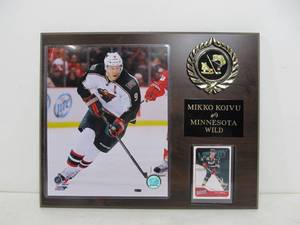 lot 310 image: Mikko Koivu MN WILD Hockey Photo & Card Display