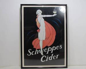 lot 330 image: Vintage Schweppes Cider Art Deco Style Poster By Arti Grapfiche Ricordi