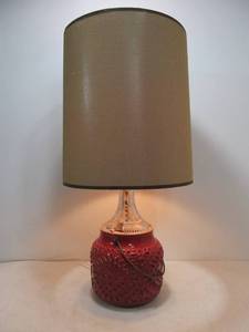 lot 333 image: Mid Century Modern Style Lamp Ceramic Base and Glass