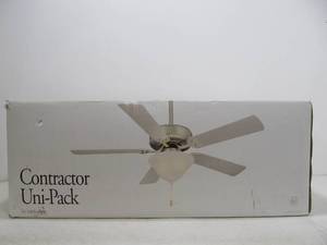 lot 194 image: Brand New Contractor Uni-Pack Ceiling Fan by MinkaAire - White