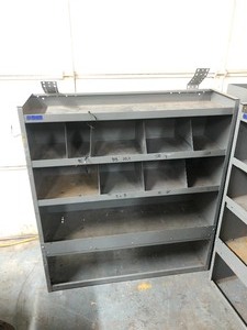 lot 347 image: Pair Heavy Duty ADRIAN STEEL Commercial Modular Work Van Tool Shelves