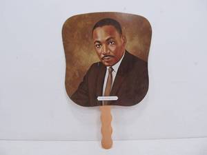 lot 12 image: Vintage 1960s MLK Advertising Hand Fan