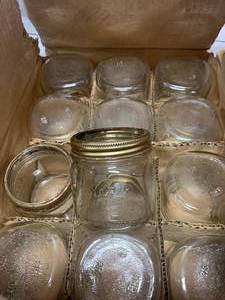 lot 10 image: Lot Of 12Vintage Kerr Glass Jars