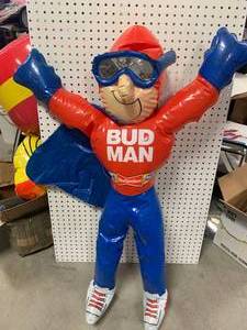 lot 12 image: Vintage Inflatable Bud Man43 Tall