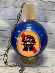 lot 30 image: Antique 1960sPabstBlue RibbonTavernLight (approx 16 tall)