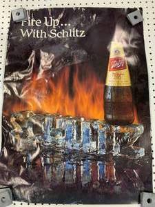 lot 36 image: Lot of FourSchlitzPosters Stuck Together From1981