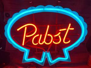 lot 53 image: Antique Pabst Neon Sign 19 x 21