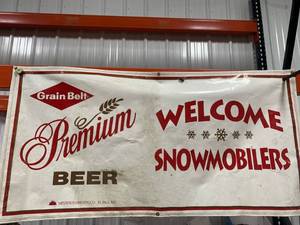 lot 54 image: Grainbelt Premium Snowmobile Banner 3 x 6