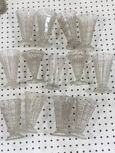 lot 61 image: Lot Of Vintage Soda Fountain Glasses