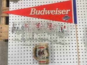 lot 62 image: Vintage Beer Glasses, Stein, Pendant
