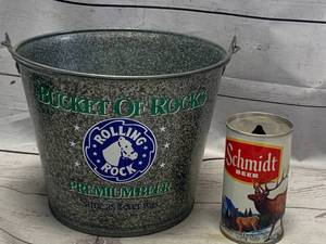 lot 82 image: VintageElkSchmidt Can&Rolling Rocks Bucket