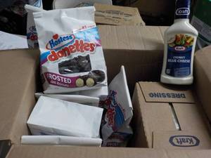 6 Bags Hostess Donettes and 6 Bott...