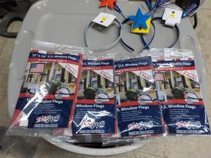 4 -2 packs 12 x 18 US Window Flags ...