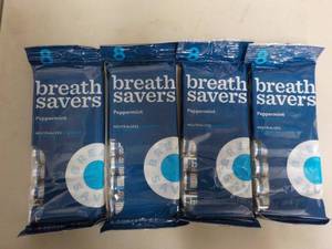 4 - 8 Packs Peppermint Breath Saver...