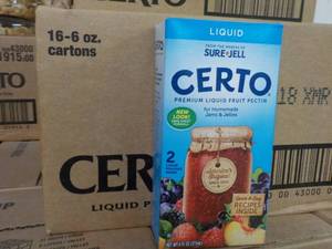 16 - 6 oz boxes Certo Pectin...