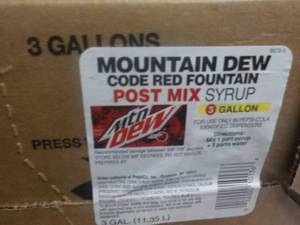 3 - 3 Gallon Mountain Dew Code Red ...