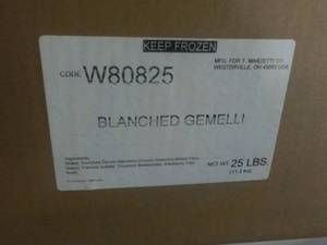 25 lb. Box Frozen Blanched Gemelli...