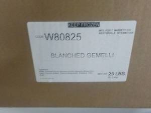 25 lb. Box Frozen Blanched Gemelli...