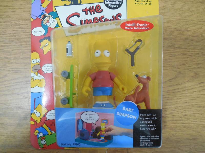 lot 25 image: 2000 The Simpsons Bart Simpson Intelli-Tronic Action Figure NIP