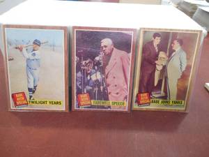 lot 6 image: (3) 1962 Topps Babe Ruth Cards - Babe Ruth Story Fair To Very Good Condition