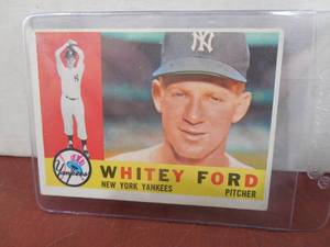 lot 9 image: 1960 Topps Whitey Ford #35 Excellent Condition HOFer