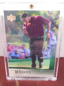 lot 15 image: 2001 Upper Deck Tiger Woods Rookie Cards #1