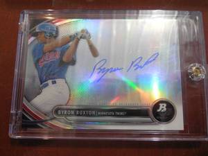 lot 18 image: 2013 Bowman Platinum Byron Buxton Autograph Rookie Card
