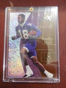 lot 21 image: 1998 Skybox EX Randy Moss Rookie Card #55