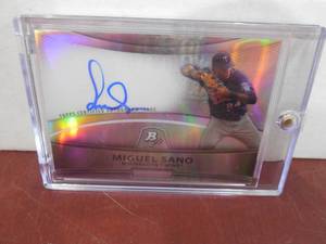 lot 24 image: 2010 Bowman Platinum Miguel Sano Autograph Rookie Card