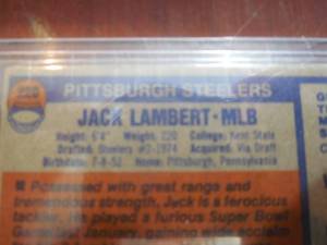 lot 38 image: 1976 Topps Jack Lambert Rookie Card #220 Good Condition