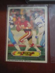 lot 40 image: (3) Early 1980s Joe Montana Card And Stickers LK