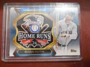 lot 50 image: 2013 Topps Commemorative Pin Card Babe Ruth LK