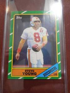 lot 60 image: 1986 Topps Steve Young Rookie Card #374 Excellent Condition LK