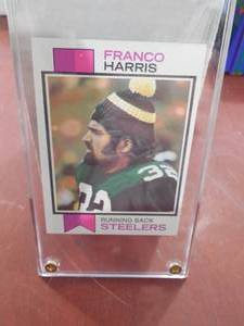 lot 61 image: 1973 Topps Franco Harris Rookie Card #89 Near Mint Condition LK