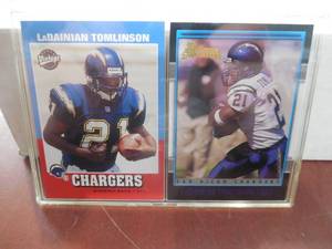 lot 65 image: 2001 LaDainian Tomlinson Bowman & Upper Deck Vintage Rookie Cards LK