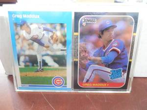 lot 67 image: 1987 Greg Maddux Donruss And Fleer Update Rookie Cards LK