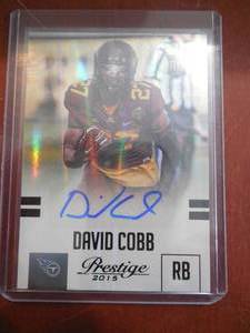 lot 73 image: 2015 Prestige David Cobb Rookie Autograph Serial #610 Gophers LK