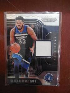 lot 81 image: 2019 Prizm Karl-Anthony Towns Jersey Card LK