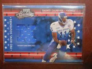 lot 85 image: 2003 Playoff Absolute Memorabilia Daunte Culpper Pro Bowl Jersey Card Serial #170300