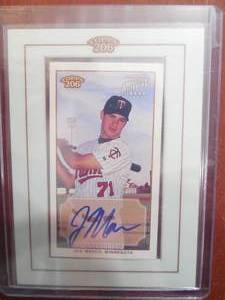 lot 87 image: 2002 Topps 206 Joe Mauer Autograph Rookie Card LK