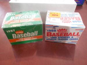 lot 104 image: 1987 & 1988 Fleer Update Baseball Factory Sealed Sets LK