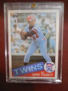lot 108 image: 1985 Topps Kirby Puckett Rookie Card #536 LK