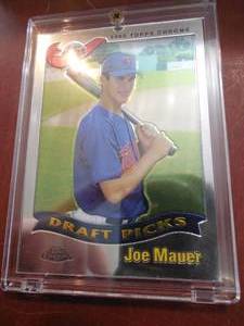 lot 109 image: 2002 Topps Chrome Joe Mauer Rookie Card #622 LK
