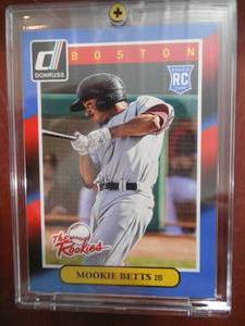 lot 111 image: 2014 Donruss The Rookies Mookie Betts Rookie Card #50 LK