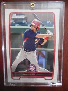 lot 112 image: 2012 Bowman Prospects Bryce Harper Rookie Card #BP10 LK